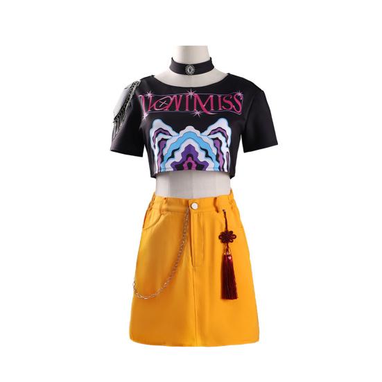 Adult Demon Hunters Costumes for Women Halloween Cosplay Outfit Anime Characters Dress-up Accessory for Movies Fans