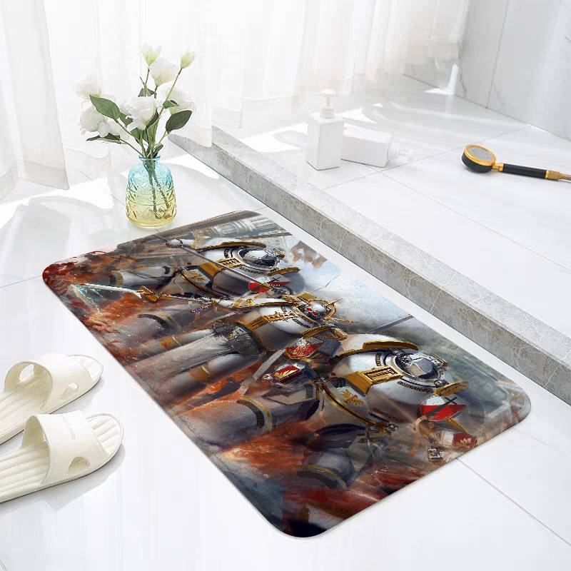 B-Warhammes-D-40k Floor Mats Home Laundry Rug Carpet For Living Room Decor Lounge Area Anti-slip Foot Mat Entrance Doormat