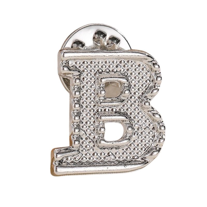 A-Z Letter Initial Lapel Pin Brooches Vintage Coat Suit Shirt Badge Party Office Brooch Pins Gifts For Men And Women Accessories