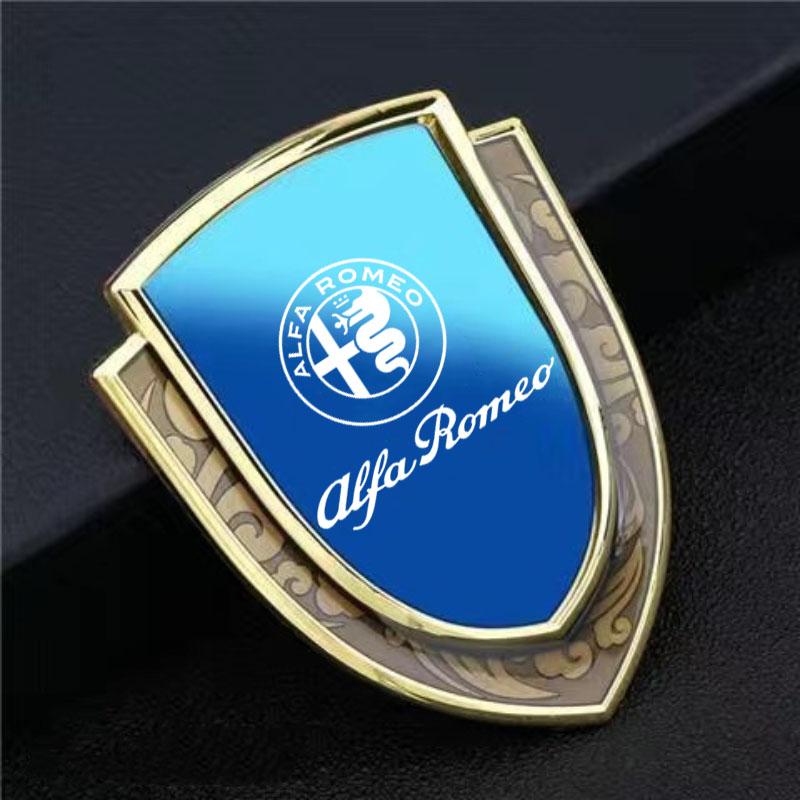Car Metal Shield Emblem Car Side Fender Body Trunk Badge Sticker For Alfa Romeo Giulietta 159 Mito Giulia Stelvio 147 Accessorie