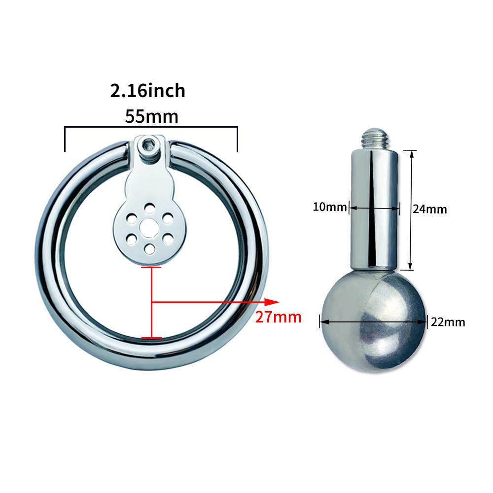Men's Penis Lock Short Chastity Lock Metal CB Lock Penis Cage Sex Toys Cock Rings Ball Stretcher Stainless Steel BDSM Sissy