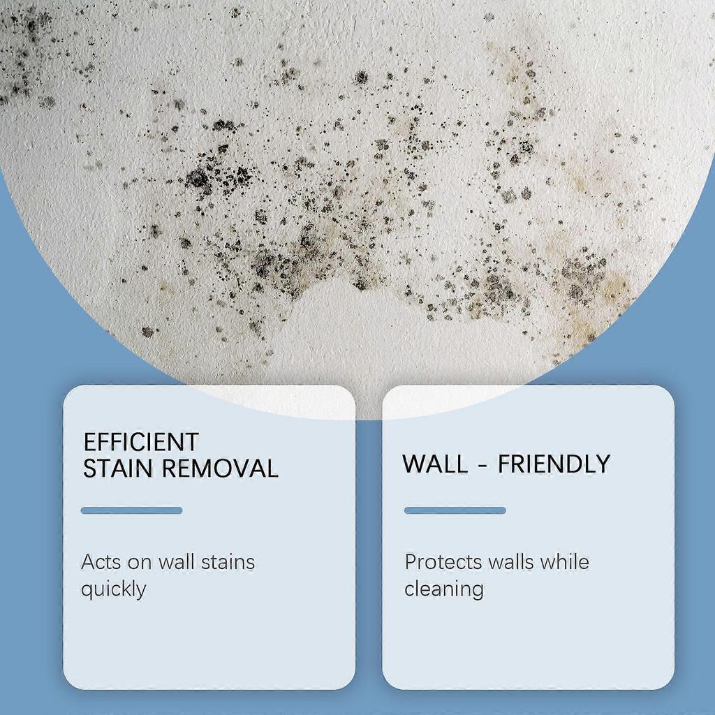 Wall Stain Remover, Wall Cleaning And Mold Removal, Safe And Non-Damaging To Walls, Daily Household Bathroom Cleaner