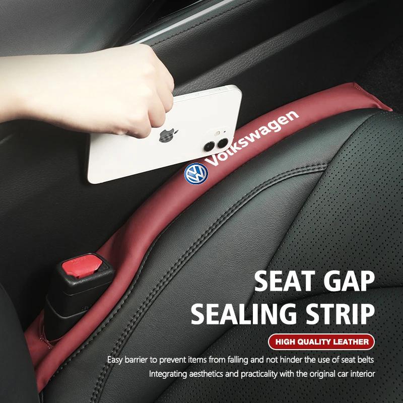 VW Car Seat Gap Filler Strip Soft Pads Leather Car Styling Spacer For VW GTI Polo Golf MK6 Passat Tiguan Arteon T-ROC Jetta ID.3 PT1