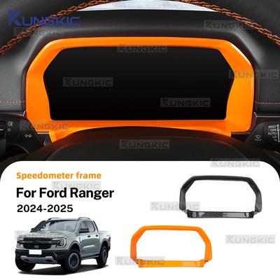 For Ford Ranger 2024 2025 LHD RHD Car Dashboard Frame Carbon Fiber Pattern Interior Accessories