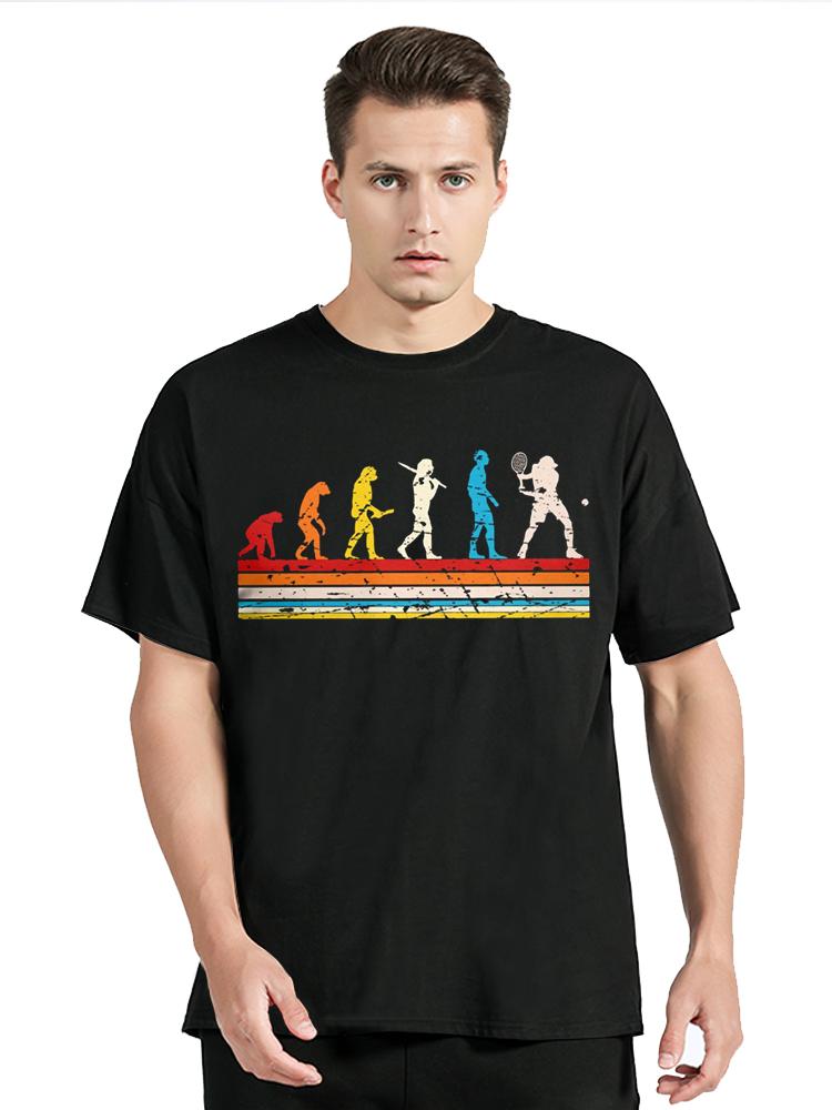 Tennis Evolution Tennis Ball Grand Slam Funny T Shirt For Men Vintage T-shirt Clothing Oversized Graphic Tees Cotton Tops S разноцветный