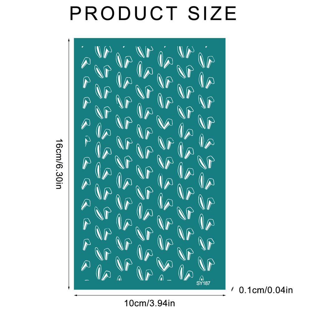 Kaninchen Eierschale Siebdruckschablonen 6,3x4 Zoll Waschbare Siebdruckschablonen für Tonohrringe Schmuckherstellung