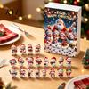 Weihnachts-Adventskalender 2026, Schneemann 24-Tage-Countdown-Box mit Acryl-Aufhänger für Mädchen Jungen Anhänger, Festlicher Baumschmuck, Feiertagsgeschenk Kinder