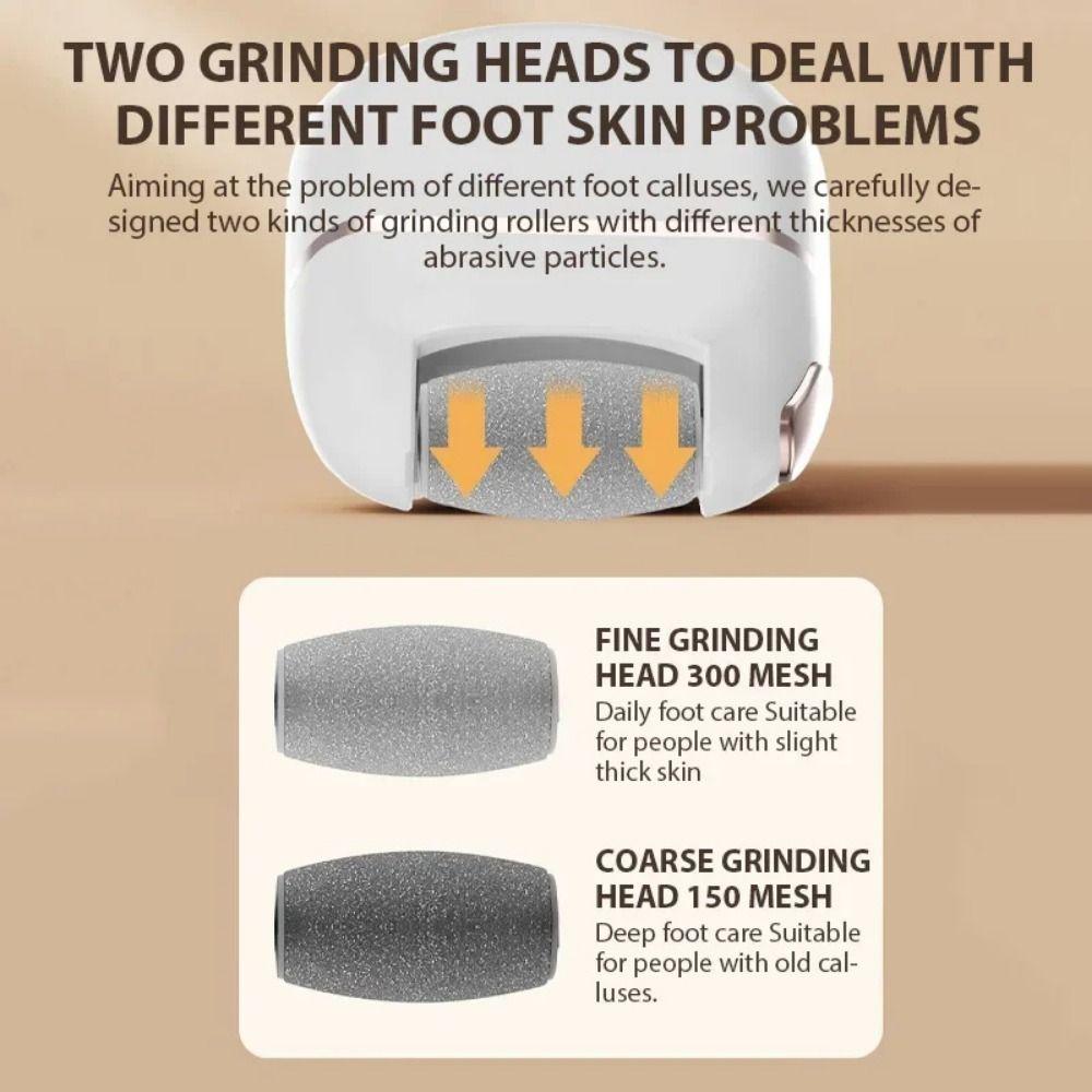 Rechargeable Callus Remover 3 Grinding Heads Pedicure Machine Foot Trimmer Foot Heel Cracked Care