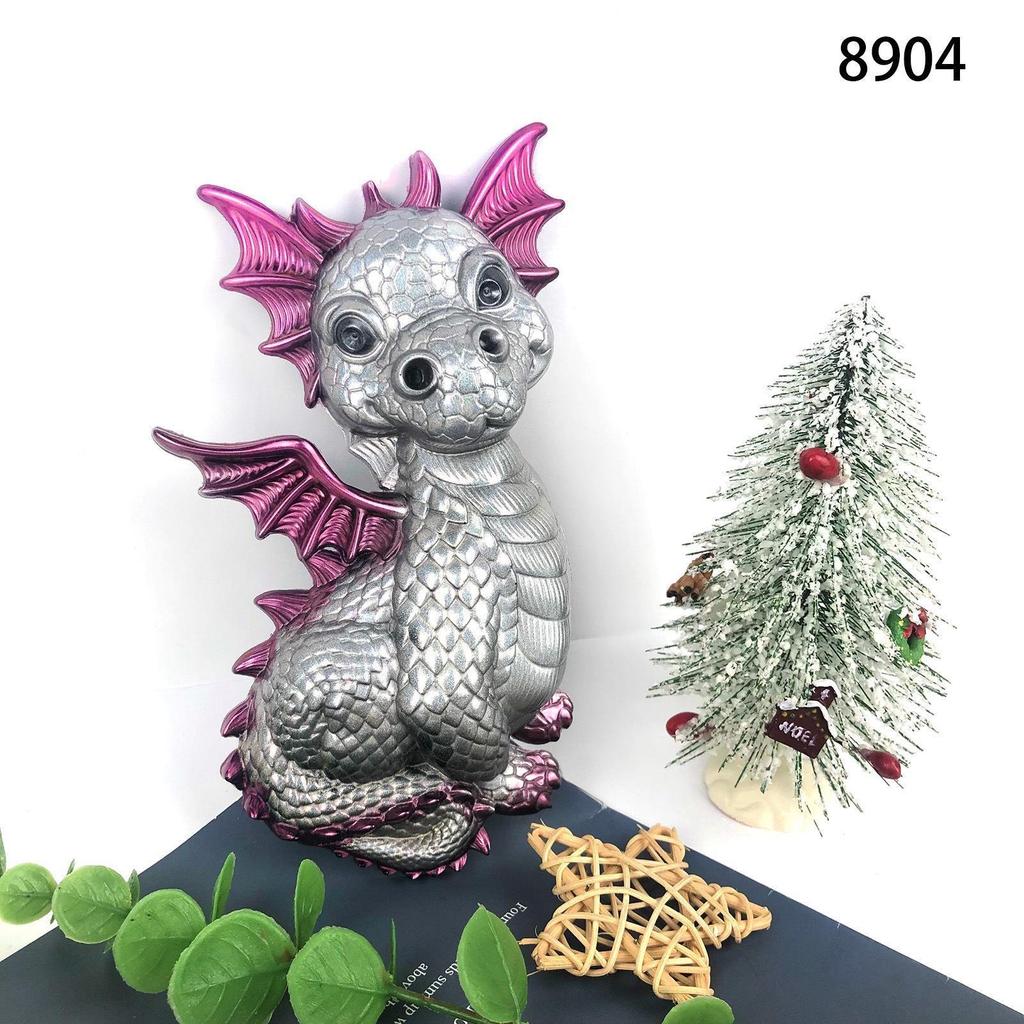 Cute Flying Dragon Snake Epoxy Mold Wall Home Decoration for Desktop Ornaments Flower Snake Flying Dragon Mold Molds DIY Craft