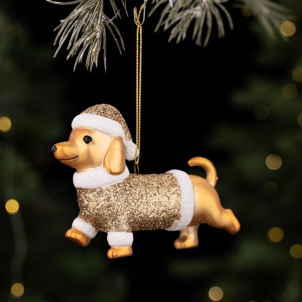 Delicate Christmas Cat Dog Pendant Kitten Christmas Hanging Novelty Christmas Tree Decor Bedroom