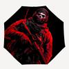 1pc Skull Soldier Automatic Folding Umbrella - Compact 8-Rib Design, Durable Plastic & Iron, Lightweight for Outdoor Daily Use