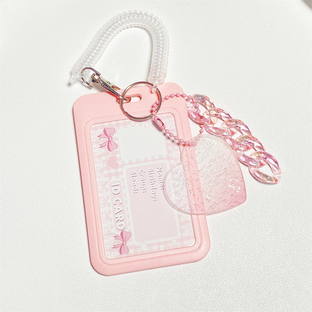 Simple Student Kids Lanyard Card Holder Slim Wallet Boys Pu Id Certificate Bus Door Credit Card Bag for Girls Zipper Coin Purses
