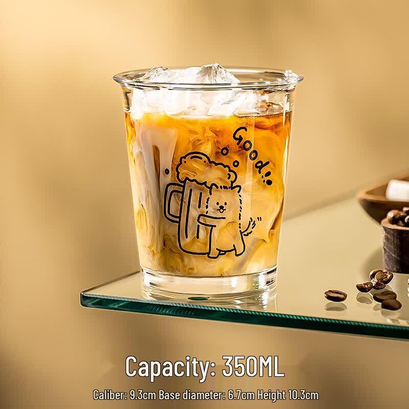 Youluo Cute Puppy Glass Drinking Cup