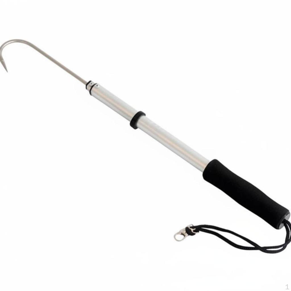 Fishing Tool, Telescopic Stainless Steel Fish Hook, Saltwater 116cm