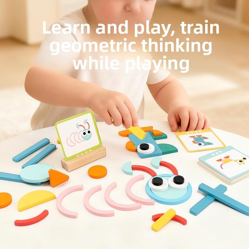 Geometric Shape Wooden Puzzle Toy For Early Education Kids Learning Fun