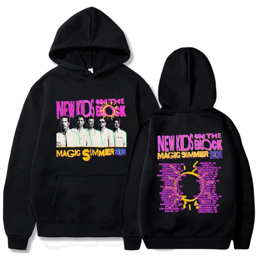 Damen Streetwear Roupas Femininas Popmusik Band NKOTB-B Pullover The Magic Summer Tour 2024 Hoodies Langarm Grafik Kapuzenpullover