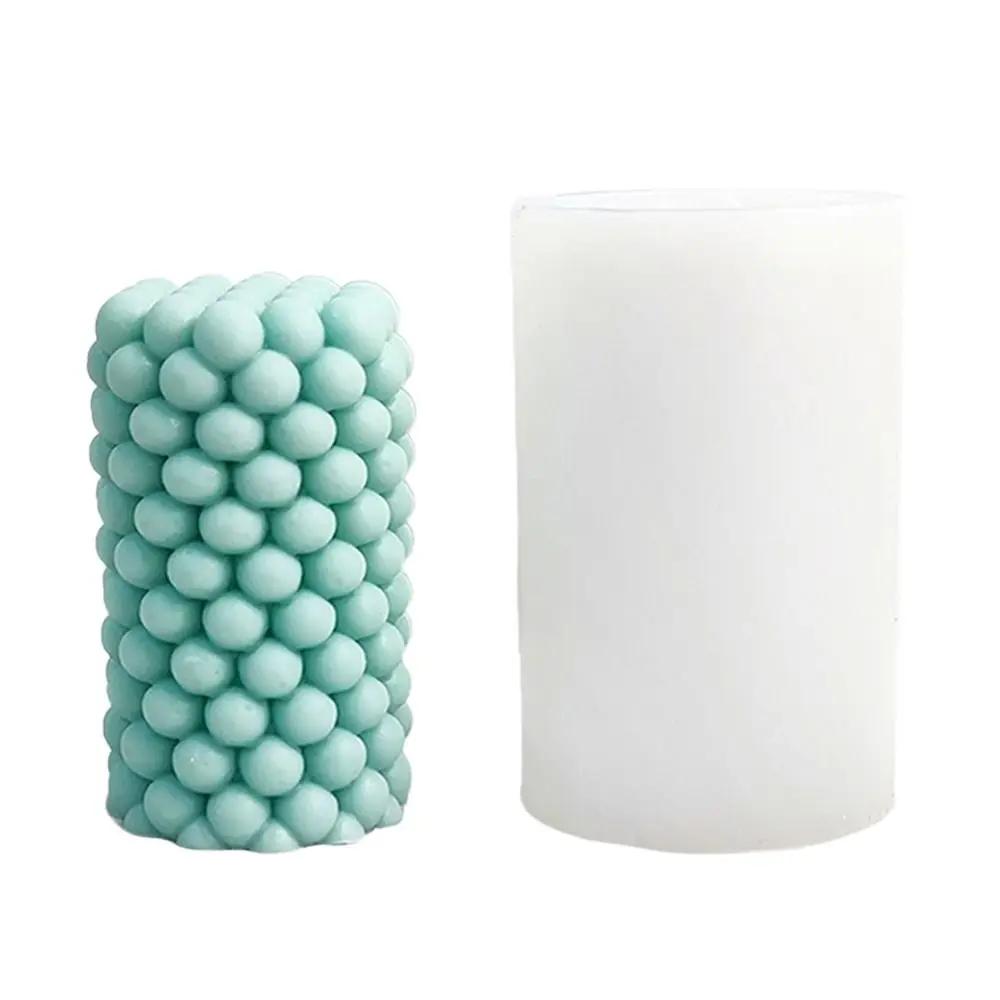 3D Cylinder Candle Mold DIY Silicone Candle Mold Cake Resin Molds 3D Art Wax Candle Making Mould Silicone Handmade Soap Molds