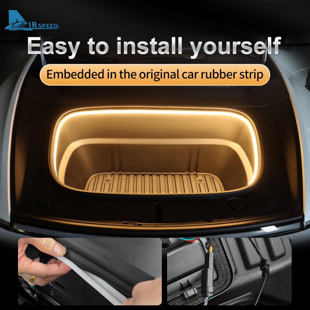 Front Trunk Light for Tesla Model Y Juniper Launch 2025-Up Magnetic Induction Switch LED Light Yellow White Trim Car Accessories