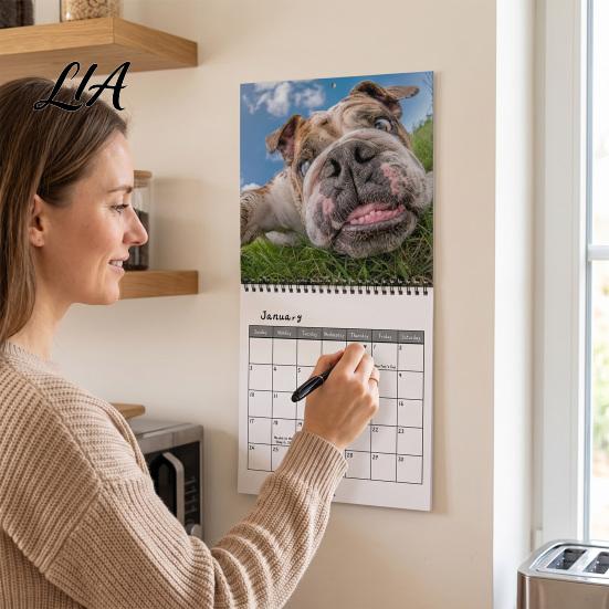 Daily Task Organizer 2027 Ugly Animal Selfies Wall Calendar, Funny Farm Photography Monthly Planner for Home Schedule Office Decoration, 12