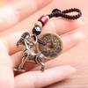 Brass Goat Key Chains Small Ornament Antique Copper Zodiac Animal Sheep Car Keychains Miniature Figurines Accessory
