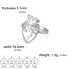 My Shape Fashion Anatomical Heart Rings for Women Men Medical Biology  Finger Rings Stainless Steel Jewelry Gifts for Doctor