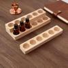Heavy-Duty Essential Oil Bottle Rack Natural Wood Multi-Slot Perfumes Stand Multi-Purpose Large Capacity Desktop Display Rack