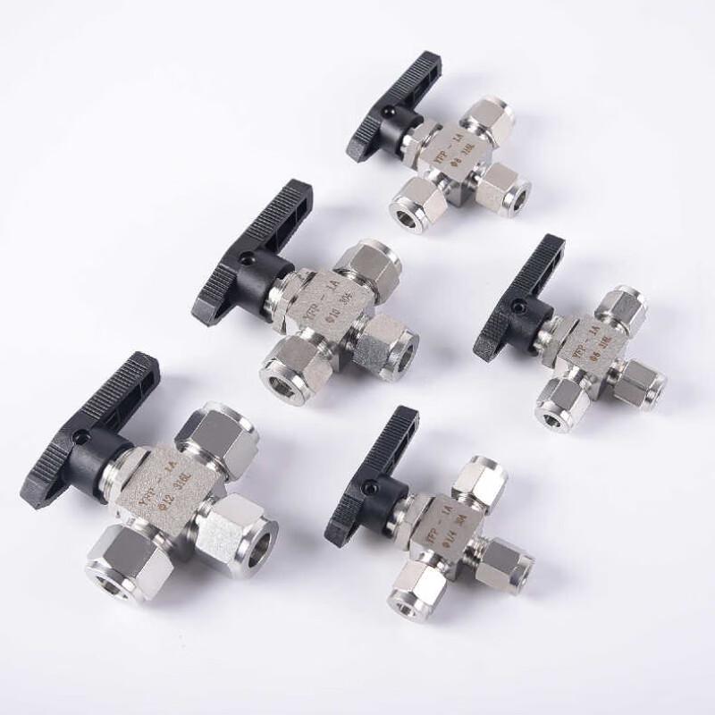 DIAIEN 316 SS Three-Way Compression Ball Valve