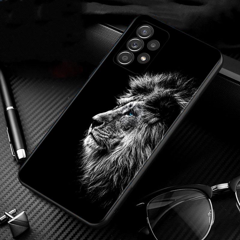 Lions Fall Für Samsung Galaxy A51 A71 A41 A31 A11 A01 A72 A52 A42 A32 A22 A21s A02s A12 A02 schwarz Telefon Shell Capa Silikon