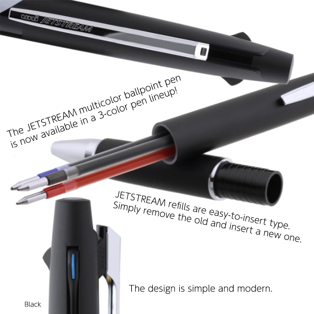 Jetstream Ballpoint 3 SXE3800051P24 Oil-Based Pen, Colors,