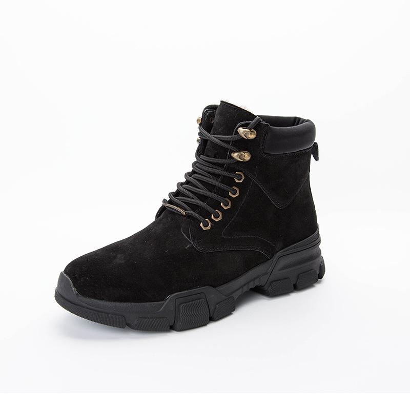 Men's High-top Velvet Spring, Summer and Winter Korean Version Versatile Men's Boots Warm Trend Boots