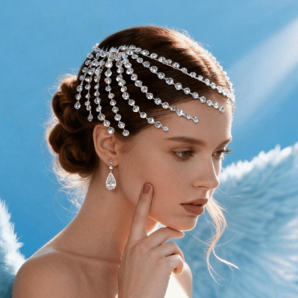 Sparkling Bride Crown Tiaras Elegant Wedding Hair Accessories Banquet Event