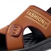 Sandalias de hombre con suela gruesa para playa en verano, zapatillas modernas y frescas para hombre.