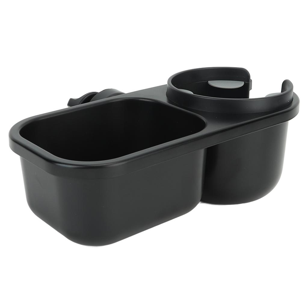 2 In 1 Stroller Snack Holder Universal Stroller Snack Catcher for Children Travel Daily Life Black