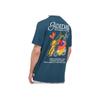 Adidas Originals Flame Clover Print Short Sleeve T-Shirt Men Tops Midnight-Blue IS0225