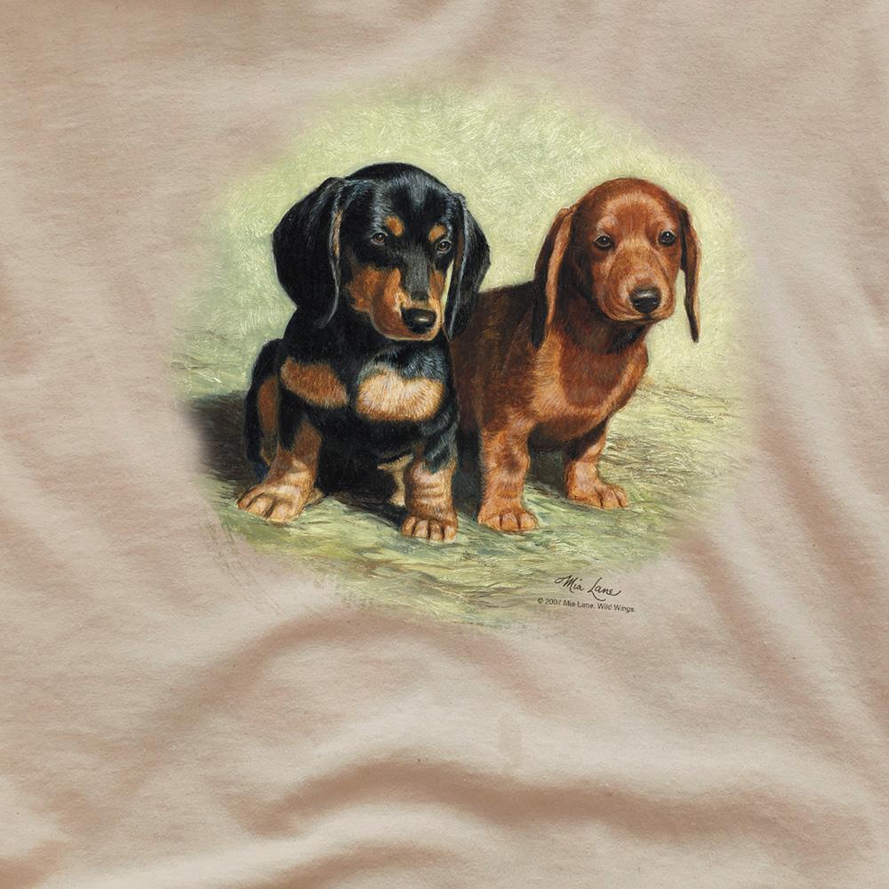 Wild Wings Unisex Adult Wildlife Dachshund Pups T-Shirt