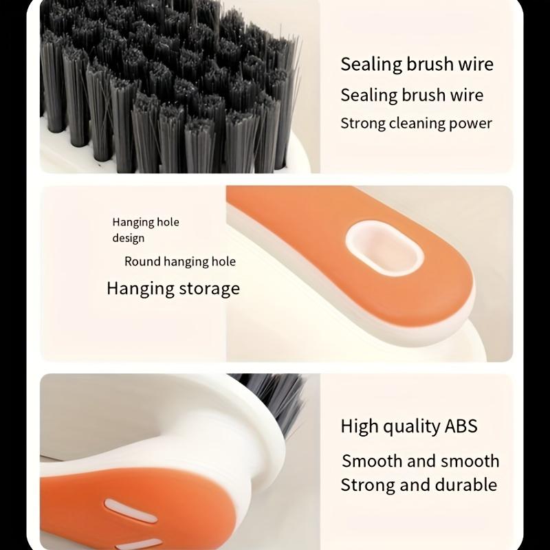 Medium Firmness Multipurpose Scrub Brushes - Reusable Non-Shedding Bristles for Bathroom, Kitchen, and Laundry Cleaning - No Electricity Required