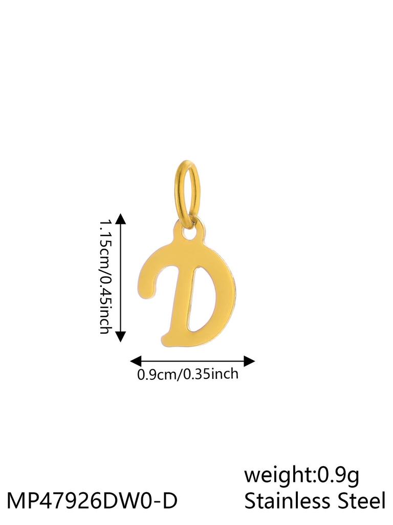 CARLIDANA INS New Fashion Initial Charm Stainless Steel 18K Gold Plated Letter Pendant Alphabet Necklace for DIY Jewelry