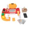 Cash Register Toy for Kids with Checkout Scanner Play Food Set Play Calculator Credit Card Rder Voice Broadcast Pretend Cash Register