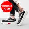 Summer Men Casual Elevator Shoes Head Layer Leather Shoes Invisible Increase 5CM Outdoor Leisure Non-slip Soft Not Tired Feet
