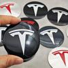 4 Stück 56mm Auto Kappe Nabenkappe Logo Hochwertiger Aufkleber für Model 3 Y S X Personalisierte Autoaufkleber Autozubehör