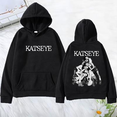 Katseye Double Sided Printed Hoodies Men Women's Vintage Clothing Fashion Fleece Long Sleeve Hip Hop Streetwear Loose Pullovers