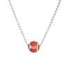 Unisex Sports Silicone Basketball Pendant Necklace, Stainless Steel, European & American Style