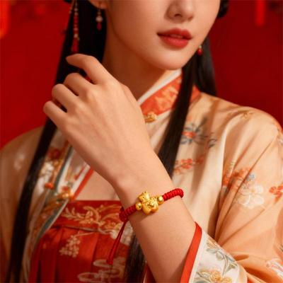 Weaving Red Rope Lucky Bracelet For Year Of The Horse Braided Rope Bracelet Beads Bracelet Jewelry Accessories  Year Gifts