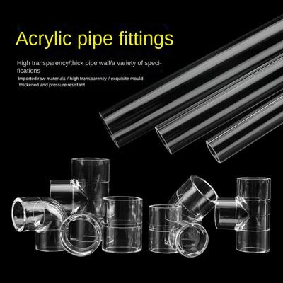 16 20mm Acrylrohrverschraubungen Transparentes Plexiglas Klarer Tank T-Stück 90-Grad-Winkel Endstopfen