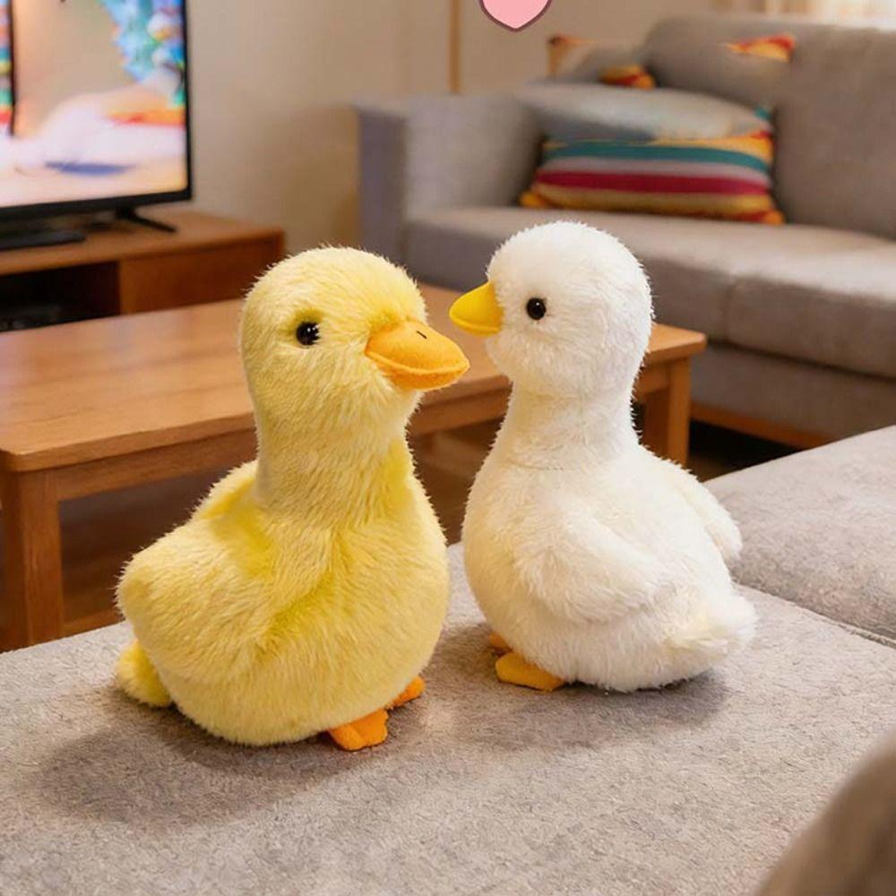 Home Decor Yellow Duck Plush Toy Soft Pillow Sitting Animals Plush  Children Gift