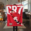 1PC CR7 Print Flannel Blanket, High Quality All Seasons, Home Decor, Warmth and Comfort, Perfect for Christmas Gifts