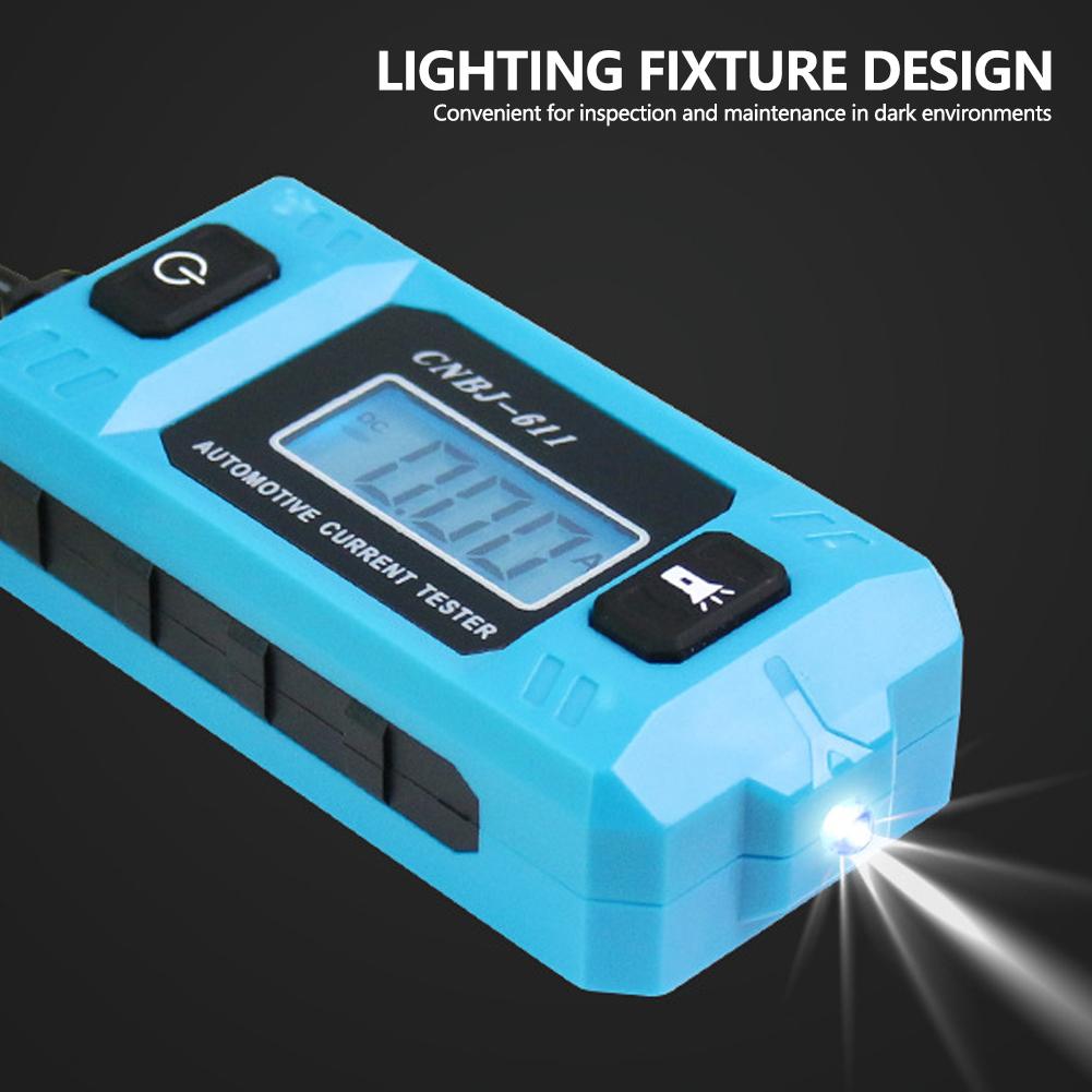 Car Circuit Tester Current Test Fuse Diagnostic Tool 12V Range 0.01~19.99A Repair Detector Galvanometer Automotive Accessories