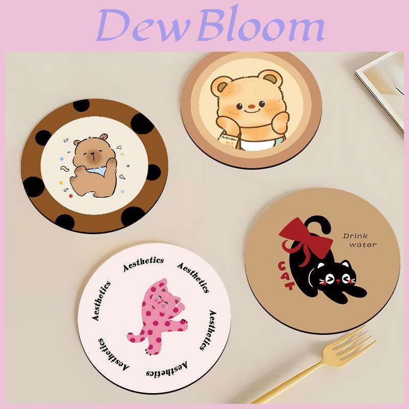 Rubber Cartoon Animal Coaster Set With Absorbent Fastdry Surface For Home Use