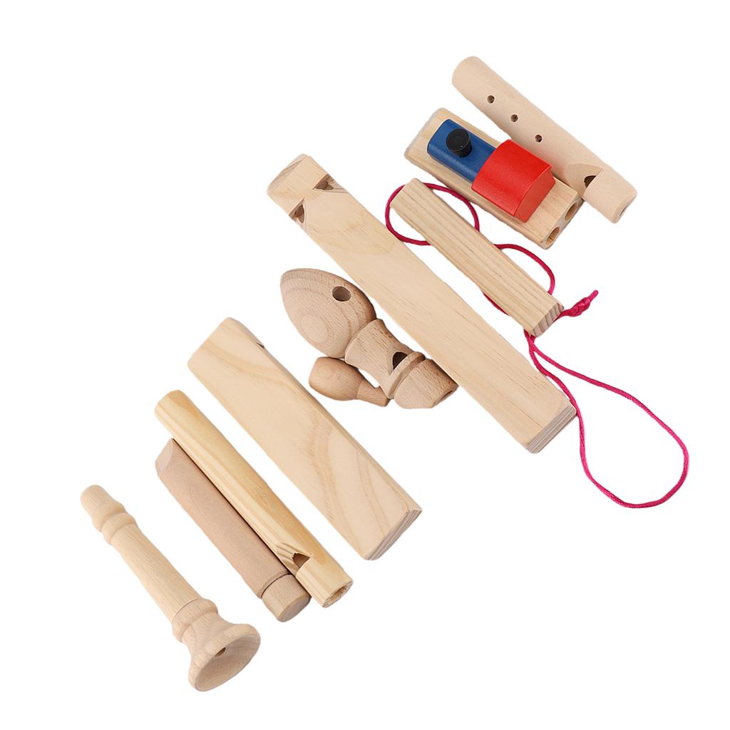 10 Pcs Bird Call Set Handmade Wood Bird Whistle Set for Classroom Teaching Outdoor Exploration