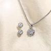 Shine Flower Necklace and Earrings Set Accessories